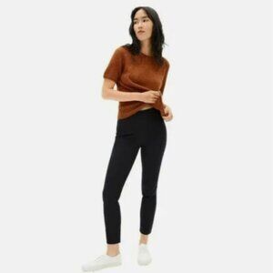 Everlane Black The Side Zip Stretch Cotton Work Career Pants